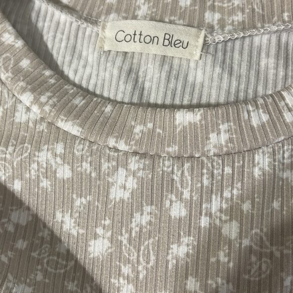 Cotton Bleu babydoll shirt NWOT - Picture 3 of 4